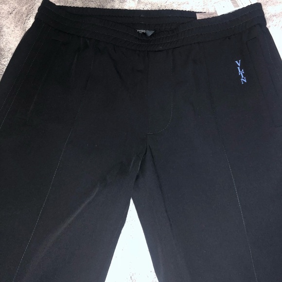 Valentino Other - Valentino Men's Black VLTN Jersey Track Pants 32”